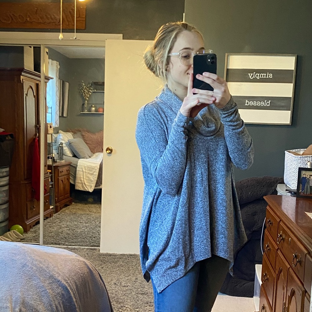 Express Cowlneck Top